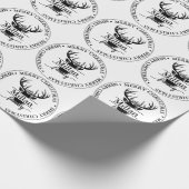 Familie Kerstmis Split Monogram thema Cadeaupapier (Hoek)