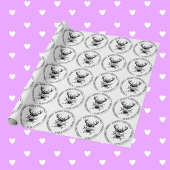 Familie Kerstmis Split Monogram thema Cadeaupapier