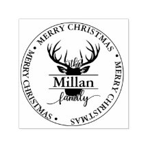 Familie Kerstmis Split Monogram thema