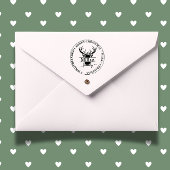 Familie Kerstmis Split Monogram thema Zelfinktende Stempel