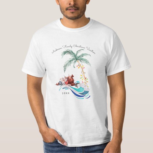 Familie Kerstmis T-shirt | Mele Kalikimaka (Voorkant)