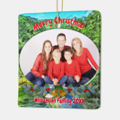 Familie Kerstmis Vallarta Rivier Zuid 0366 Keramisch Ornament (Links)