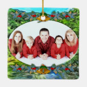 Familie Kerstmis Vallarta Rivier Zuid 0366 Keramisch Ornament (Achterkant)