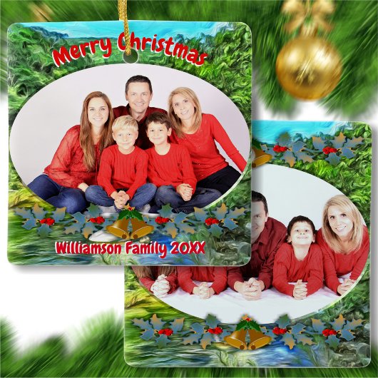 Familie Kerstmis Vallarta Rivier Zuid 0366 Keramisch Ornament