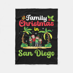 Familie Kerstmis vieren in San Diego met Tropi Fleece Deken