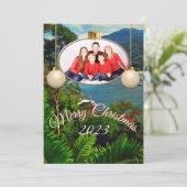 Familie Kerstmis Yelapa Uitzicht 0828 Feestdagenkaart (Staand voorkant)