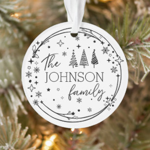 Familie Kerstnaam Monogram Ornament