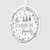 Familie Kerstnaam Monogram Ornament (voorkant)
