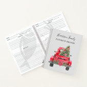 Familie kerstrecept  Red Truck Notitieboek (Binnen)