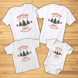 Familie Kerstreünie Retro Kerstboom Tri-Blend Shirt