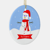 Familie kerstversiering keramisch ornament (Rechts)