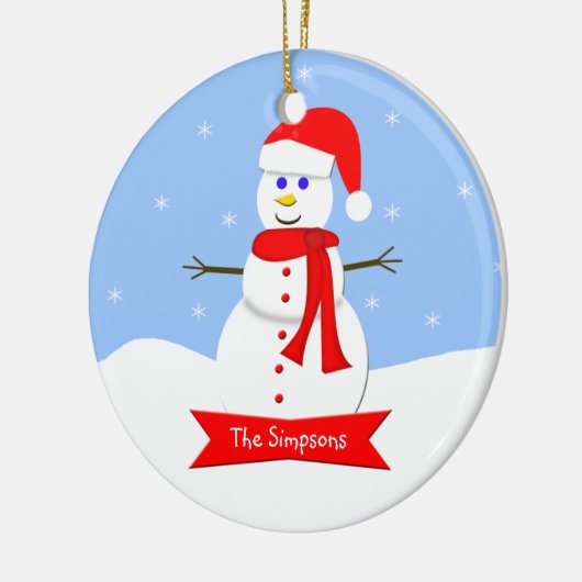 Familie kerstversiering keramisch ornament (Links)