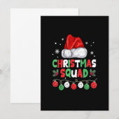 Familie kerstvierkant kerstkerstman 2022 Team vals Kaart (Voorkant / Achterkant)