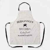 Familie keuken in Canva Schort (Voorkant)