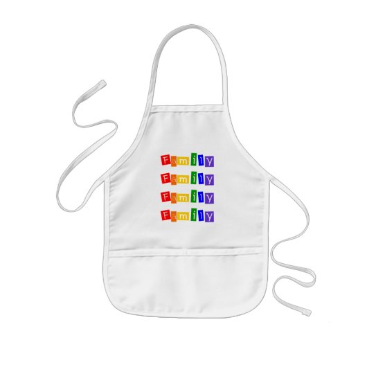 Familie Kinder Apron Kinder Schort (Voorkant)