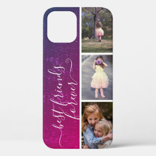 Familie Kinder Foto Collage Sjabloon Roze Ombre Cu Case-Mate iPhone Case
