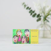 Familie Kinderopvang familie diensten schattig Visitekaartje (Staand voorkant)