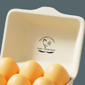 Familie Kip Boerderij Business Rustiek Rubberstempel