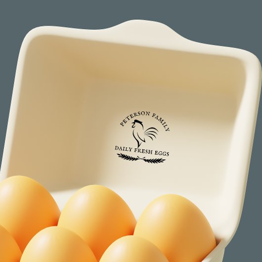 Familie Kip Boerderij Business Rustiek Rubberstempel