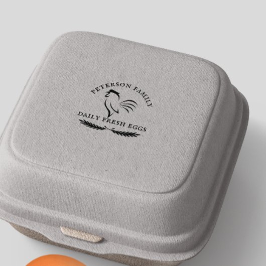 Familie Kip Boerderij Business Rustiek Rubberstempel