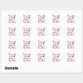 Familie knuffels ronde sticker (Vel)