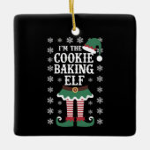 Familie komt overeen met de Koekjesbakkerskerst Keramisch Ornament (Voorkant)