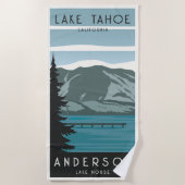  familie Lake House Lakeside Bossen Strandlaken (Voorkant)