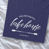 Familie Lake House Verhuur Nautische Custom Decor Fleece Deken