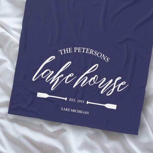 Familie Lake House Verhuur Nautische Custom Decor Fleece Deken