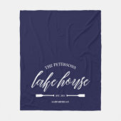 Familie Lake House Verhuur Nautische Custom Decor Fleece Deken (Voorkant)