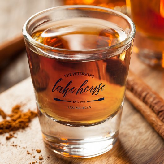 Familie Lake House Verhuur Nautische Custom Decor Shot Glas