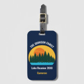 Familie Lake Reunion Schattigee Gepersonaliseerd z Bagagelabel (Voorkant (verticaal))