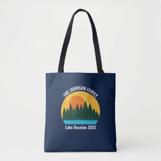 Familie Lake Reunion Schattigee Gepersonaliseerd z Tote Bag (Voorkant)