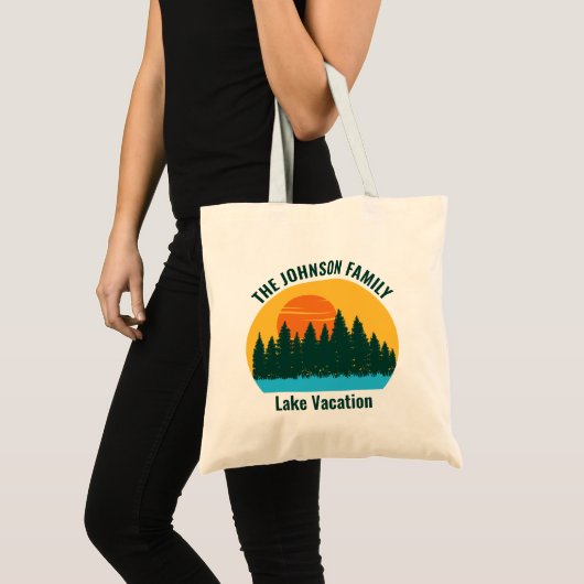 Familie Lake Trip Schattigee Gepersonaliseerd zons Tote Bag (Voorkant (product))