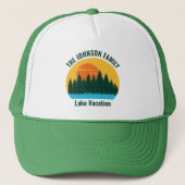 Familie Lake Trip Schattigee Gepersonaliseerd zons Trucker Pet (Voorkant)