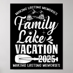 Familie Lake Vakantie 2025 Familiereünie Trip Squa Poster