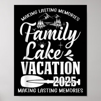 Familie Lake Vakantie 2025 Familiereünie Trip Squa Poster