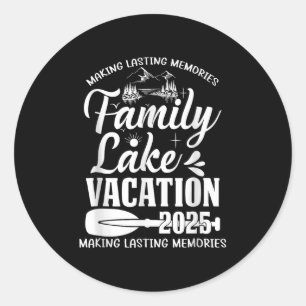 Familie Lake Vakantie 2025 Familiereünie Trip Squa Ronde Sticker