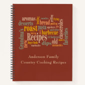 Familie Land Koken Recepten Gezegden Notitieboek (Voorkant)