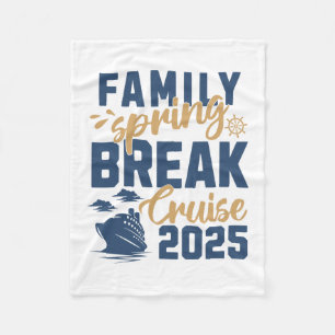 Familie Lentevakantie Cruise 2025 Familie Vakantie Fleece Deken