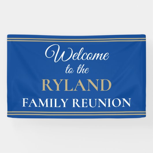 Familie leuk! Aangepaste gezinsherenigingsbanner Spandoek (Horizontaal)