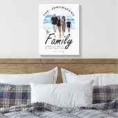 Familie Leven Liefde Quote Foto & Zwart Script Naa Canvas Afdruk (Insitu (Slaapkamer))