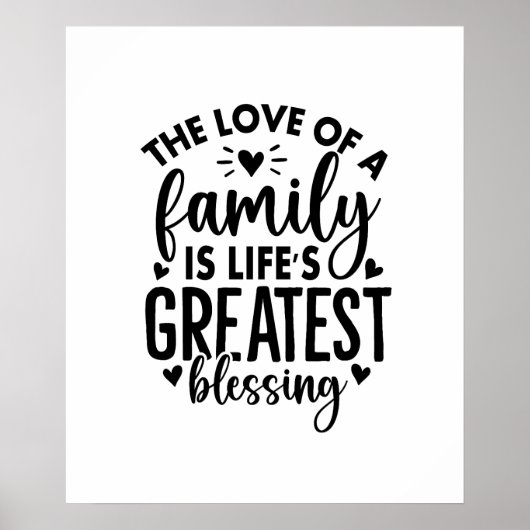 Familie Leven's grootste zegen Gezegden Poster (Voorkant)