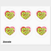 Familie Liefde Bubbel Ronde Sticker (Vel)