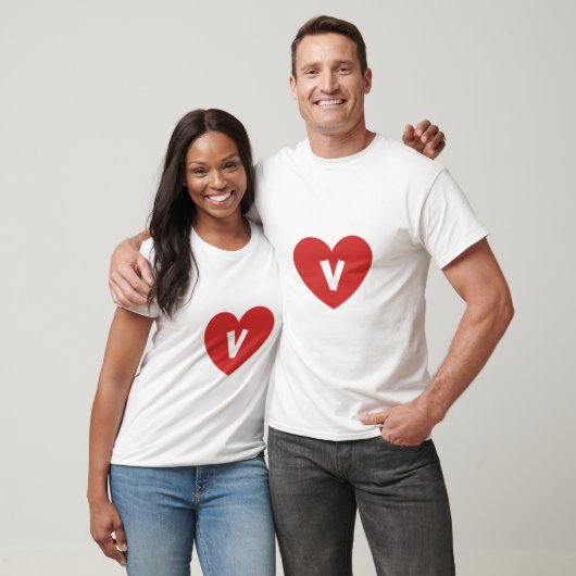 Familie Liefde - De letter V T-shirt (Unisex)