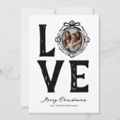 Familie Liefde Doodle Foto Kerstmis Feestdagenkaart (Voorkant)