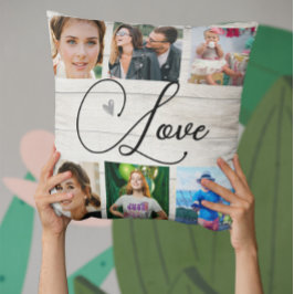 Familie Liefde Fotocollage Eenvoudig Kussen