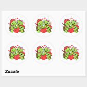 Familie Liefde Hart Ronde Sticker (Vel)