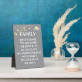 Familie Liefde Home Decor tafelblad Fotoplaat (Zijkant)