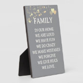 Familie Liefde Home Decor tafelblad Fotoplaat (Zijkant)